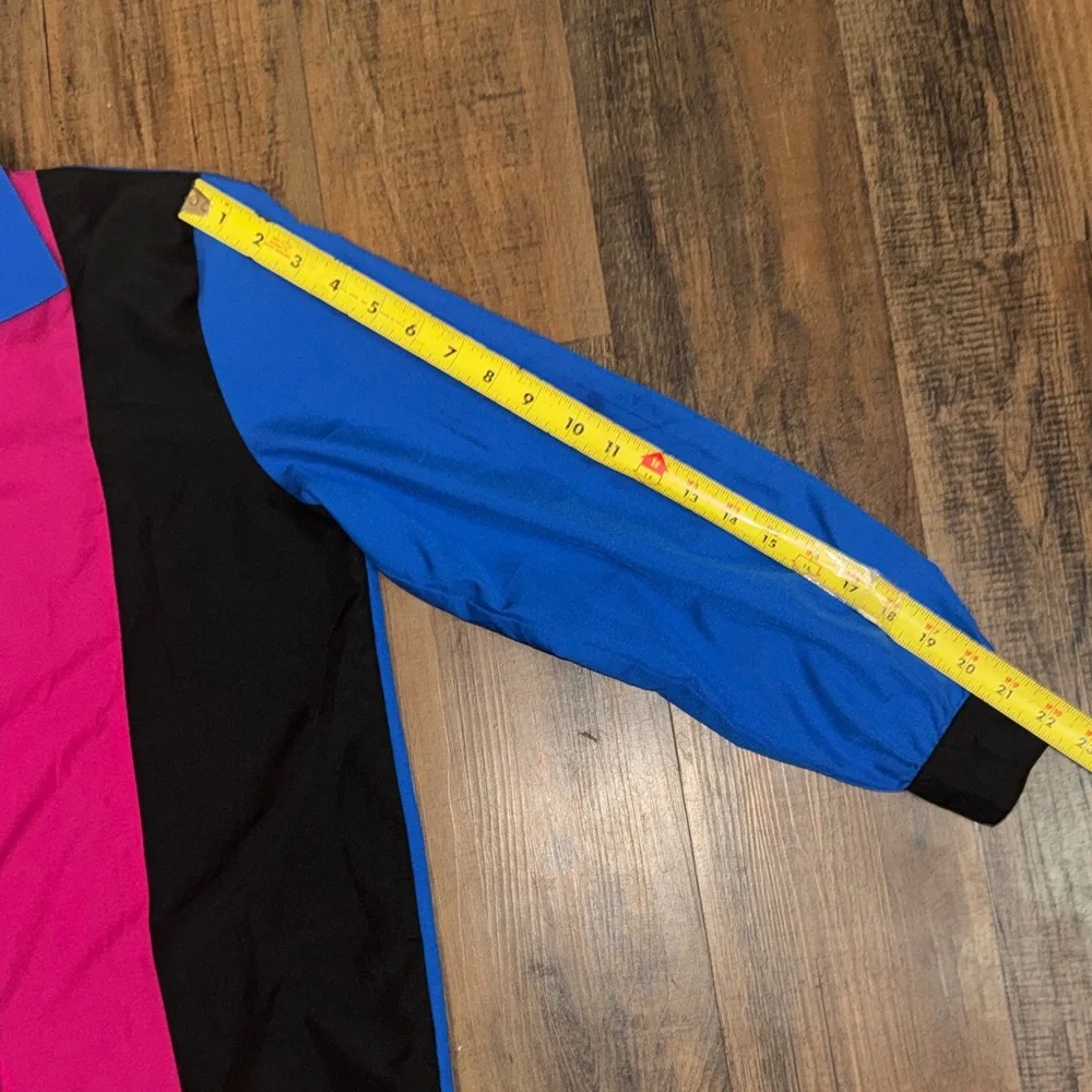 Colorblock Women's Blouse in Blue, Pink, and Yellow - Picture 11 of 12